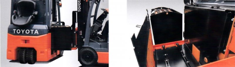 Tháo lắp ắc quy trên xe nâng Toyota dòng 8FBE